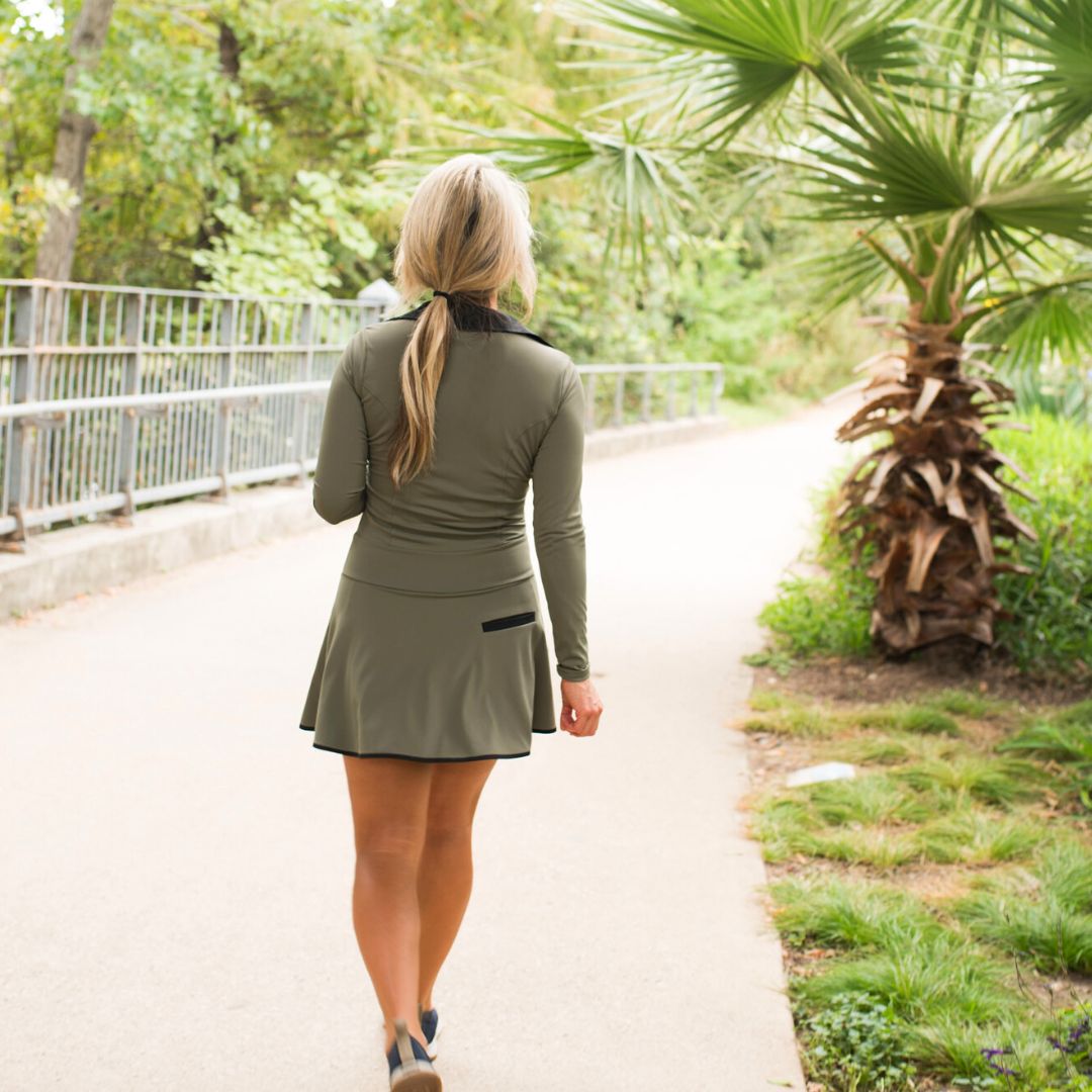 Balance Golf Dress - Olive (XL & XXL Only)
