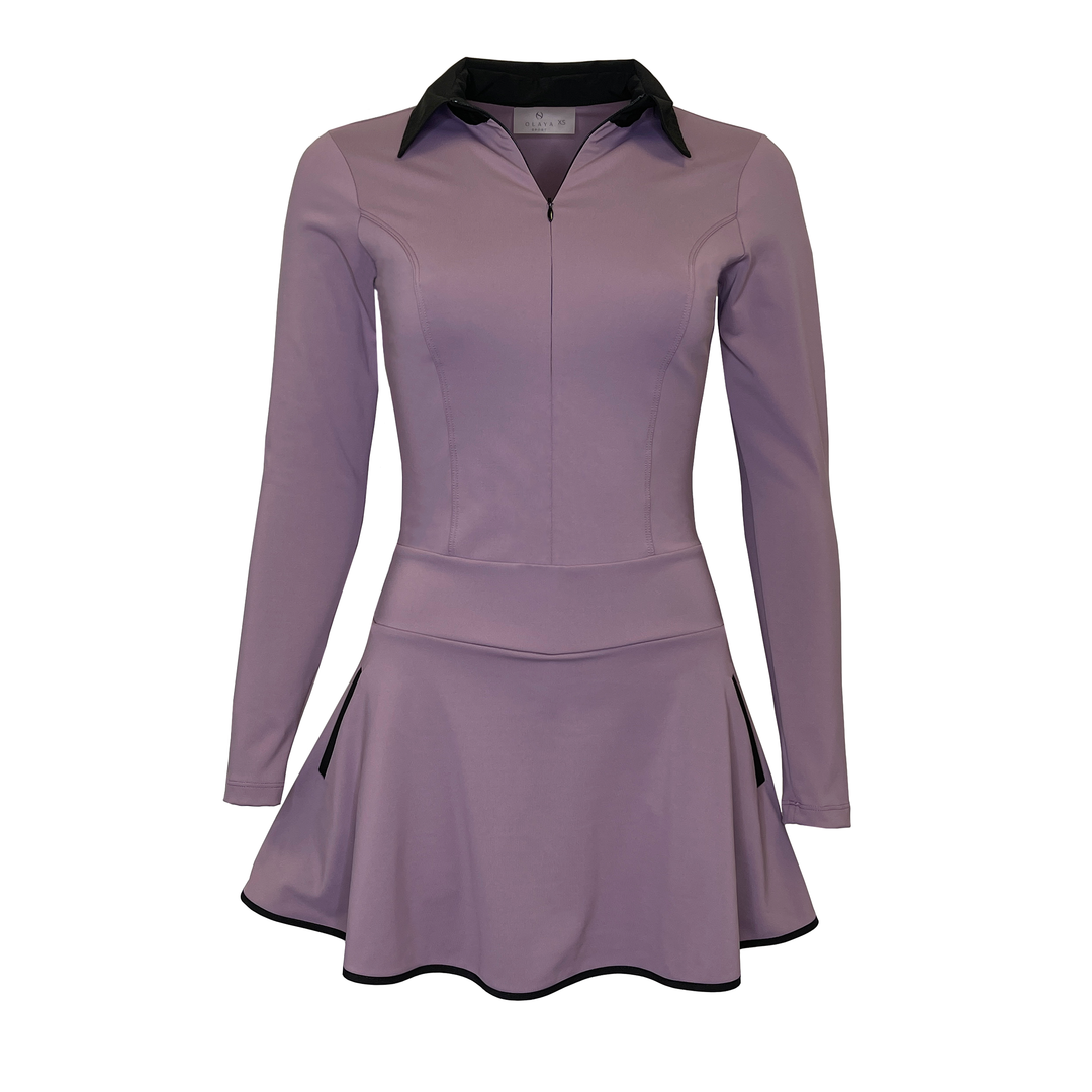 women's golf clothes lavender long sleeved women's golf dress